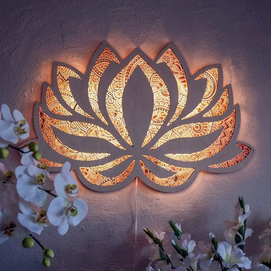 Backlit Lotus Flower Mandala LED